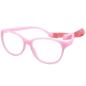 Flexible Rubber Optical Eyeglass Frames with Strap for Kids