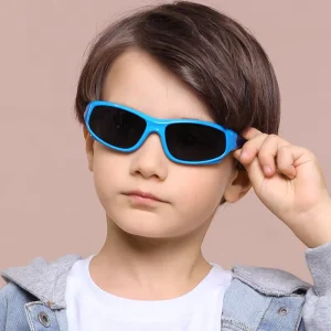 Flexible Soft TPE Rubber Polarized UV400 Sport Sunglasses for Kids