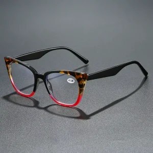 Flower Cat-Eye Reading Glasses with Anti-Blue-Light, Color-Changing Lenses and Cat-Shaped Frames