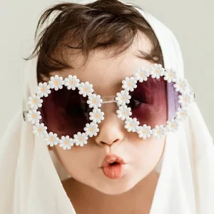 Flower Round Kids Sunglasses UV400 Outdoor Sun Protection Eyewear