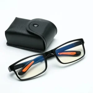 Folding Reading Glasses Diopter +1.0 to +4.0 Anti-Blue Light TR90 Eyewear with Portable Case