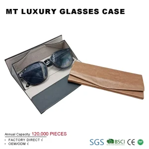 Folding Spectacle Case Reading Glasses Case with Logo Optical Frame Eyeglasses Hard Cover