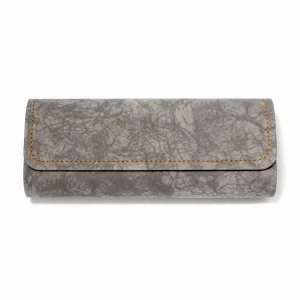 For Soft Leather Sunglasses Bag with Customized Logo Grey Fashion Retro PU Glasses Case Eyewear Accessories Box SF 231005