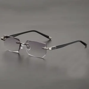 Frameless Gradient Reading Glasses Blue-Light-Blocking Lenses