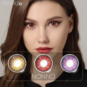 Free Design Freshgo NONNO High Quality Makeup Circle Comfortable Cosmetic Colored Contact Lenses Ready Stock for Big Eye