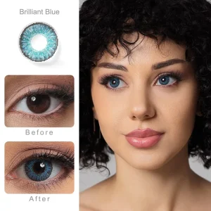 Free Sample 3 Tone Soft Lens Contacts Colored Eye Contact Lenses Fresh New Look OEM Paper Box Lentille Oculaire