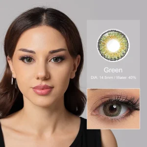 Free Shipping Fresh Natural Look 3 Tone Soft Lens Contacts Colored Eye Contact Lenses 1 Year OEM Paper Box