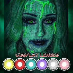 Free Shipping Pseyeche Halloween Vampire Contact Lenses 14.5mm Cosplay Contact Lenses for Halloween Lentes De Contacto Halloween