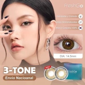 Freshgo Top1 14.5mm Big Eye Lenses Color Contact Lens 3 Tone Colored Contact Lenses Fresh Fancy Look Very Colored Contacts