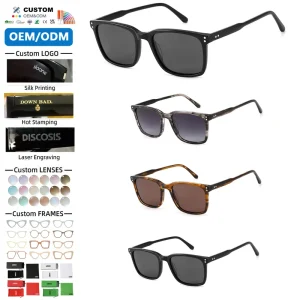 Full Frame Acetate Sunglasses with UV400 Lenses Polarized