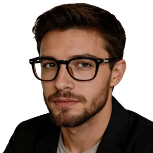 Full-Rim Men’s Myopia Optical Eyeglass Frames with PC Lenses