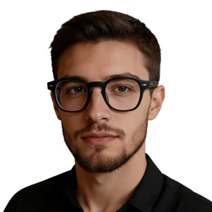 Full-Rim Round Unisex Myopia Optical Eyeglass Frames with PC Lenses