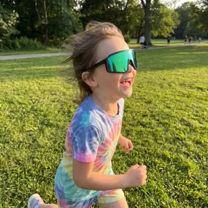 Full-Rim Sport Sunglasses with Silicone Frame and UV400 Polarized Lenses for Kids