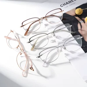 Full Titanium Lightweight Flexible Spectacle Frames for Men and Women