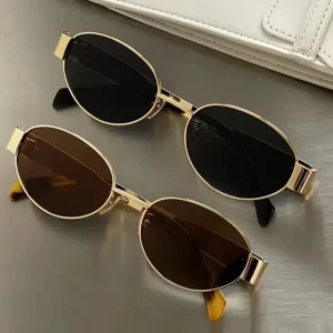 Future Minimalist Design Custom Logo Eyewear Retro Metal+PC Uv Protection Fashion Shades Sunglasses
