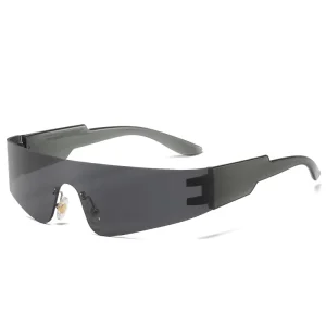 Future Style Rimless Sunglasses Punk Sports Sunglasses New Fashion Cycling Sunglasses Gradient Color Shades