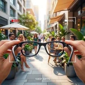 GS4 MAX Smart Glasses with Dual Lenses 8MP 4K Video Camera AI Chat Wearable Headset
