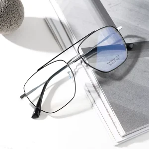 Geometric Alloy Full-Rim Unisex Optical Frames for Custom Eyewear