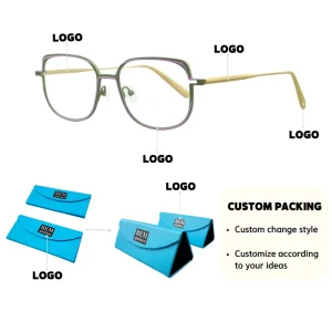 Geometric Titanium Optical Eyeglasses Frame Unisex Factory Direct Supply