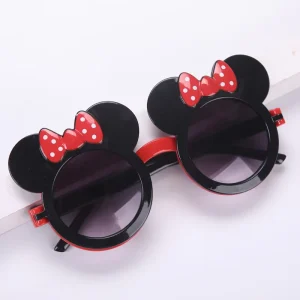 Girls Clamshell Mickey-Ear Flip Sunglasses