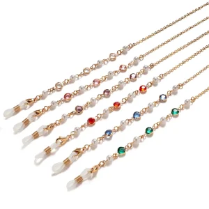 Glass Bead Crystal Eyeglass Chain