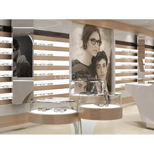 Glass Laminate Eyewear Display Showcase Optical Display Stand
