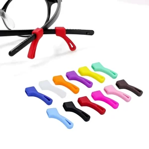 Glasses Accessories Silicone Anti Slip Cover Set with Ear Hooks & Clips for Decoration Anti Falling Protection Made in Danyang