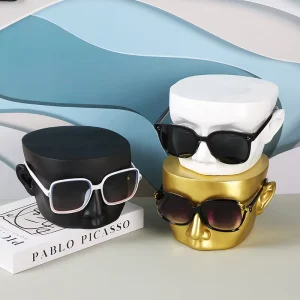 Glasses Display Stand with Mannequin Head Sunglasses Holder Storage Rack