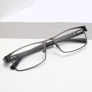 Glasses New Design Glass Lens Metal Material Full Frame Rectangle Reading Eye Glasses for Man