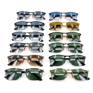 Glasses Women Men Glass UV400 Polarized Classic Metal Sunglasses