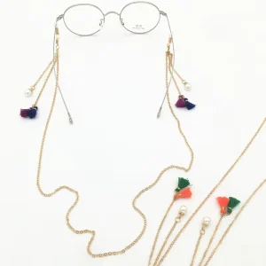 Gold Metal Eyewear Chain with Copper