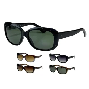 Gradient Glass Lens Retro UV400 Polarized Acetate Sunglasses