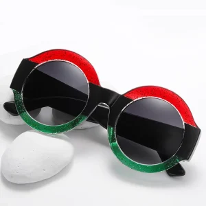 Gradient Large Round Vintage Oversized Sunglasses for Men and Women