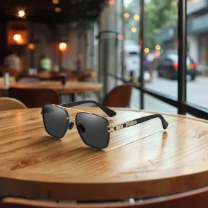Gradient Square Retro UV400 Polarized TAC Lens Sunglasses for Men