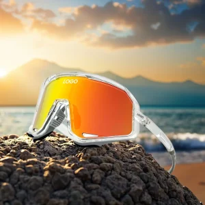 Guangzhou Manufacturer’s Custom Logo Sports Glasses Mirrored Lenses Cycling Running Fishing Men
