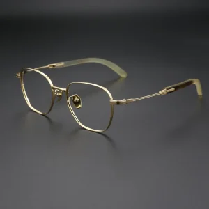 H2331 Full-Frame Solid Rectangle Buffalo Horn Eyeglass Frames