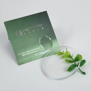 H&C Optik Optical Lens Manufacturer 1.60 MR 8 Aspheric SHMC Stock 75mm Diameter Eyeglasses Blue Cut Optical Lenses