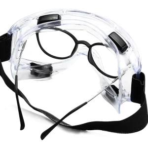 HIGHVIZ KS502 Chemical Safety Goggles ANSI Z87 EN166 Anti-Fog UV Protection Impact Scratch Resistant Pc Lens Adjustable Silicone