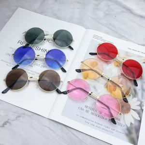 HQ-221 Retro Sunglasses Colorful Ocean-Tinted Full-Rim UV400/UV375