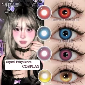 Haipurecon Halloween Cosplay High Quality Soft Crazy Contact Lenses 14.5mm Big Eyes Makeup HEMA Material 40% Water Content Two