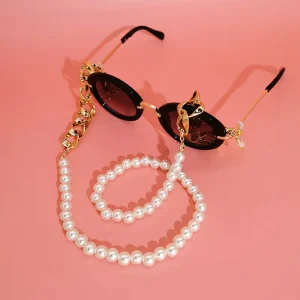 Half Pearl Metal Eyeglasses Chain for Women