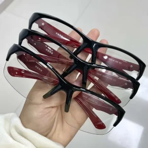 Half-Rim Flexible TR90 Rectangle Men’s Optical Sport Safety Glasses