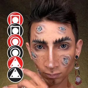 Halloween Cosmetic Sharingan Contact Lenses