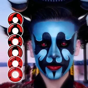 Halloween Sharingan Soft Yearly Red Contact Lenses