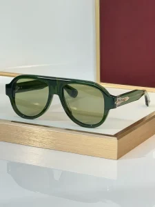 Handmade Acetate Oversized Thick Frame Vintage Punk Style UV400 Pilot Sunglasses