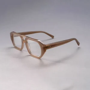 Handmade Acetate Round Eyeglasses with Titanium Bendable Frames