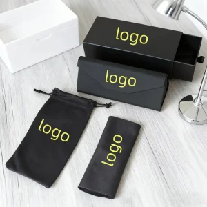 Handmade Personalized Hard PU Leather Sunglasses case Glasses Folding Eyeglasses Cases Packaging Box Custom logo Glasses case