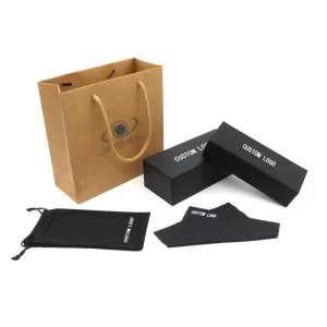 Handmade Rectangle PU Leather Folding Magnetic Sunglasses Case