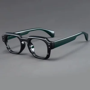 Handmade Retro Square Reading Glasses Large Black PC Frame Presbyopia Glasses