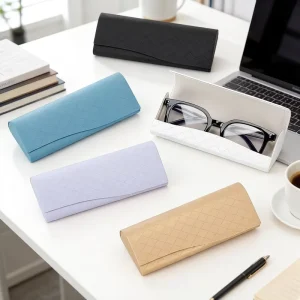 Handmade Semi-Hard Rectangle Glasses Case Custom Travel Magnetic Optical Box